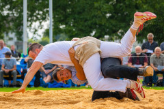 Amriswil, 25.7.21, Schwingen - Thurgauer Kantonal.Schlegel Werner (S, Hemberg), Krähenbühl Tobias (Frauenfeld)